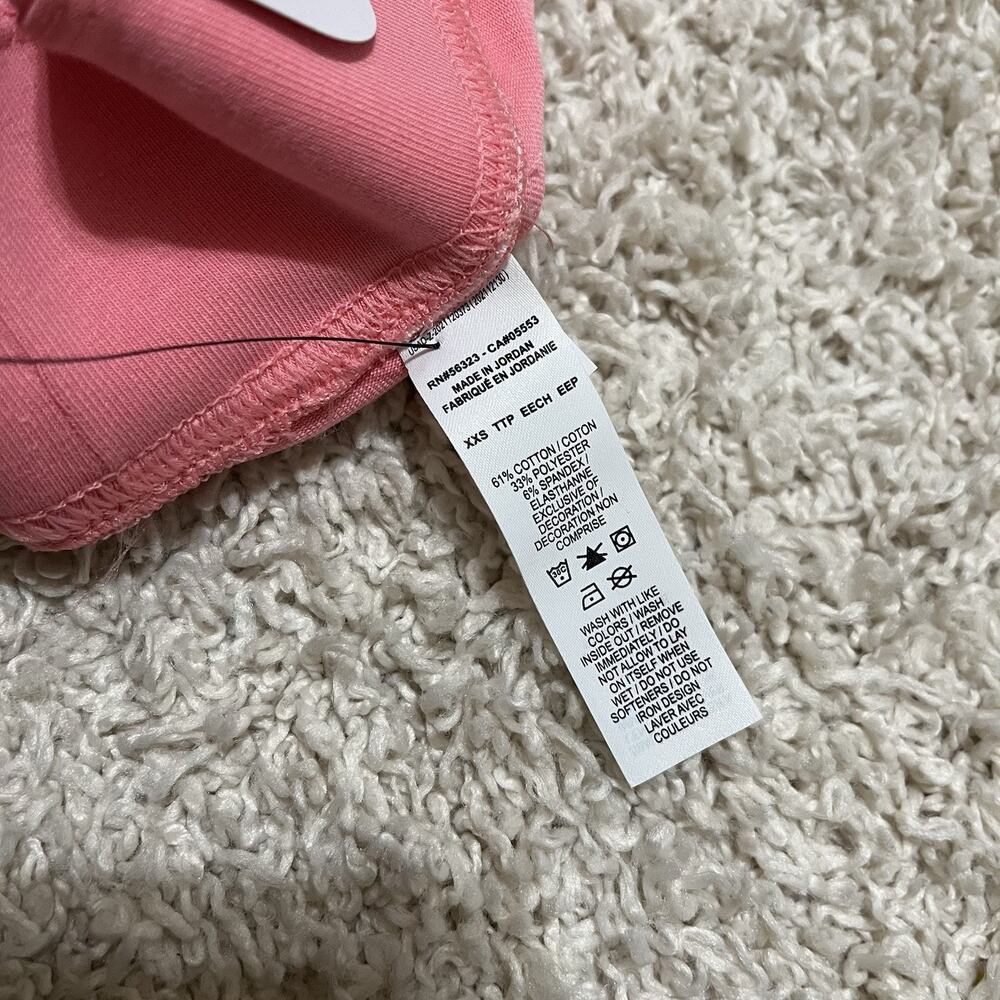 Nike Size XXS Pink White Tight Fit Mid-Rise Biker Shorts NWT - Picture 7 of 7